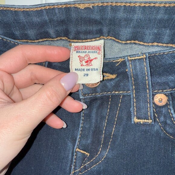 Iconic True Religion Dark Wash Low Rise Bootcut Jeans - Picture 3 of 5